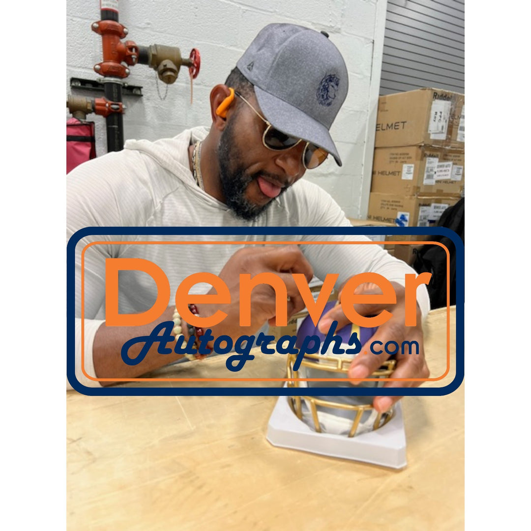 Ray Lewis Signed Baltimore Ravens 2026 ALT #1 Mini Helmet Beckett Witness 57534