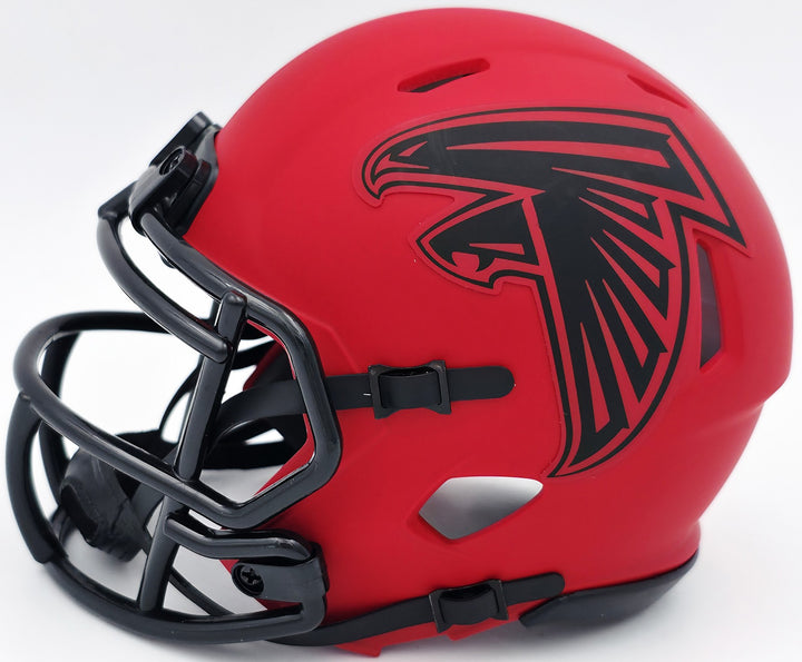 Michael Vick Signed Atlanta Falcons Rave Red Speed Mini Helmet Beckett Wit