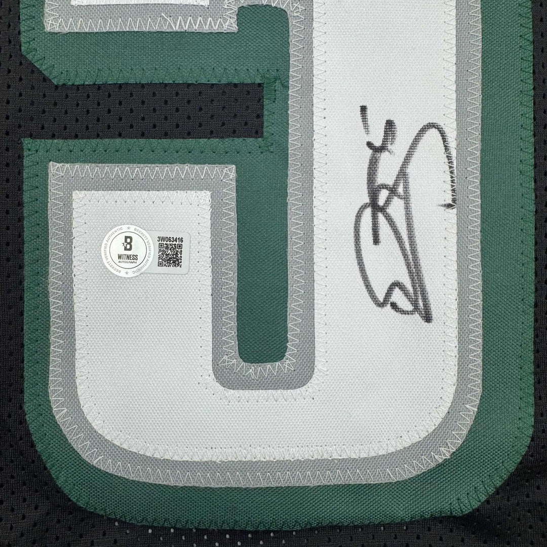 Autographed/Signed Donovan McNabb Philadelphia Black Jersey JSA COA