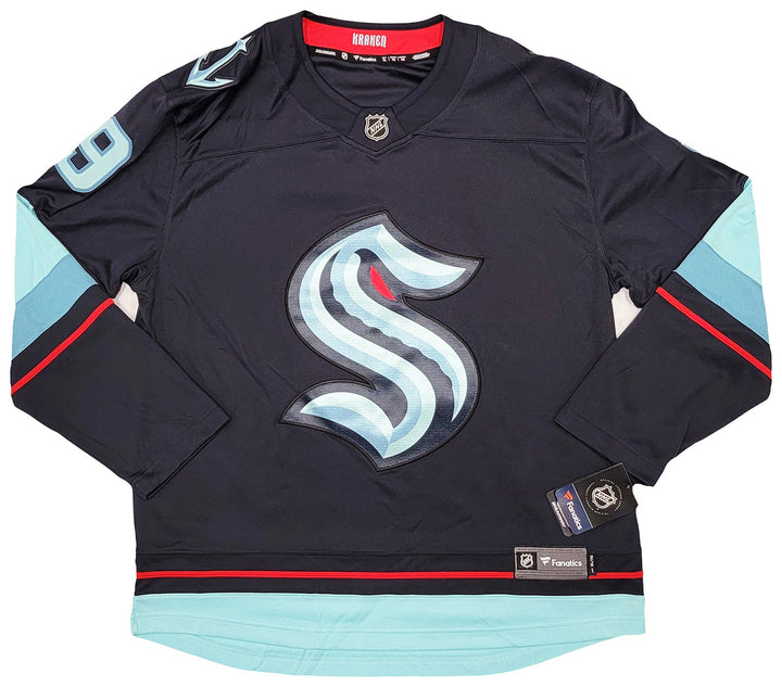 Seattle Kraken Ryan Donato Auto Blue Fanatics Jersey XL 1st Kraken Goal Fanatics