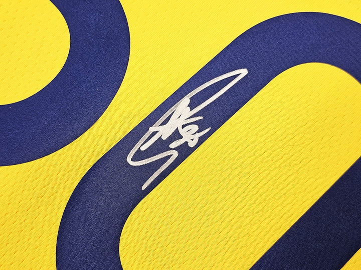 Warriors Stephen Curry Signed Yellow Nike Swingman Jersey Size 48 Beckett