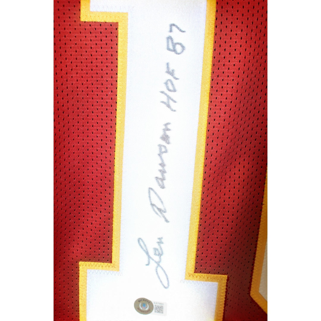 Len Dawson Autographed/Signed Pro Style Size XL Red Jersey Beckett 57032