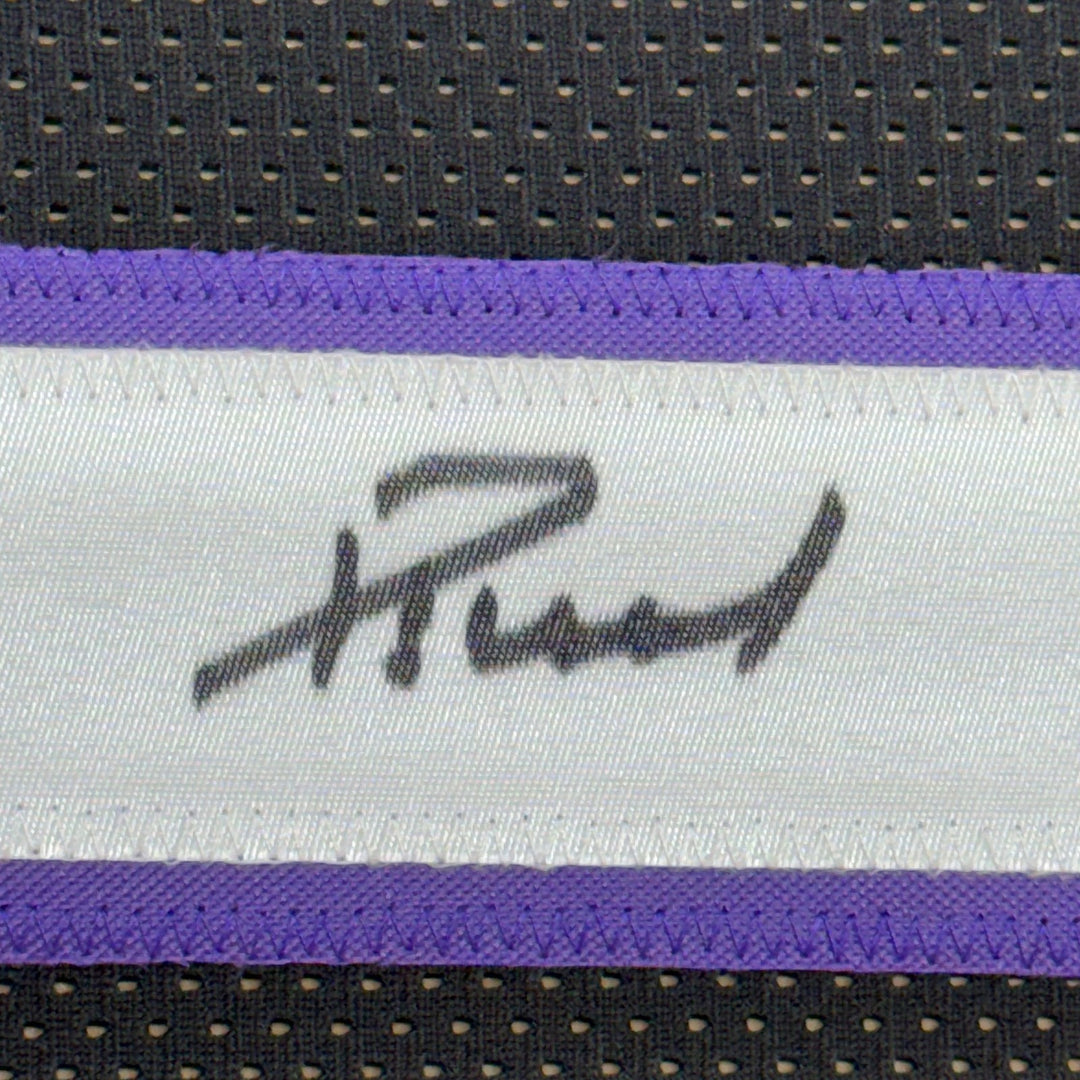 Framed Signed Domantas Sabonis 35x39 Sacramento Black Jersey COA