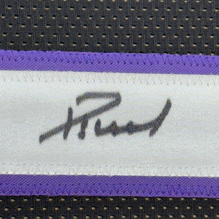 Framed Signed Domantas Sabonis 35x39 Sacramento Black Jersey COA