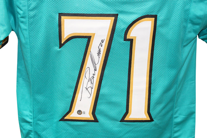 Tony Boselli Autographed/Signed Pro Style Teal XL Jersey  BAS 40266