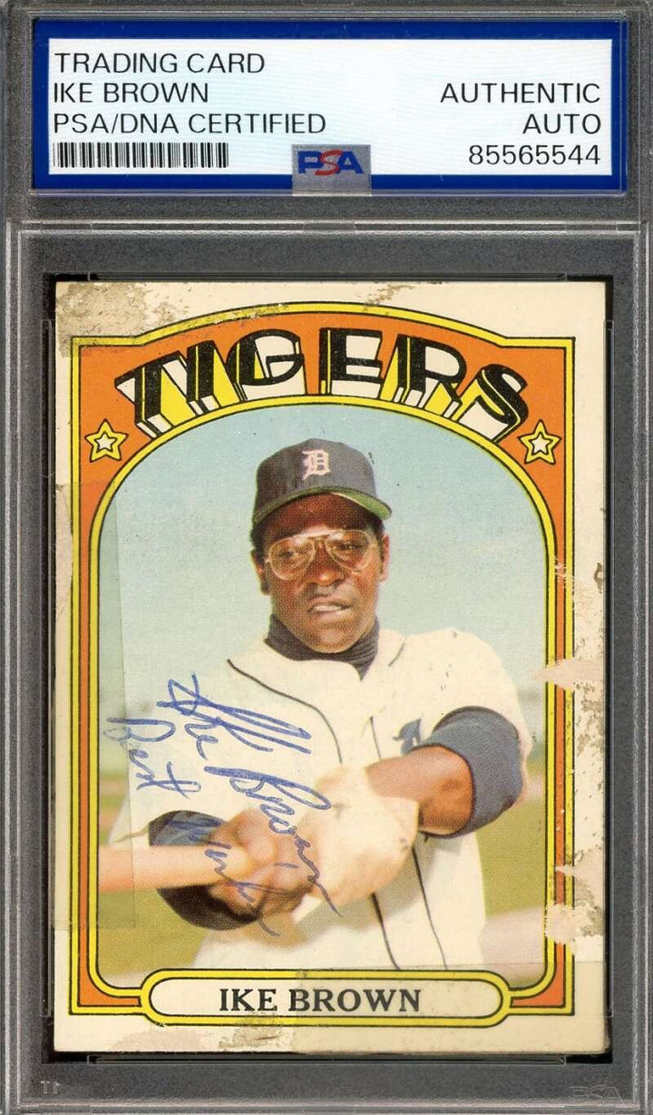 Ike Brown PSA DNA Vintage Signed 1972 Topps Autograph