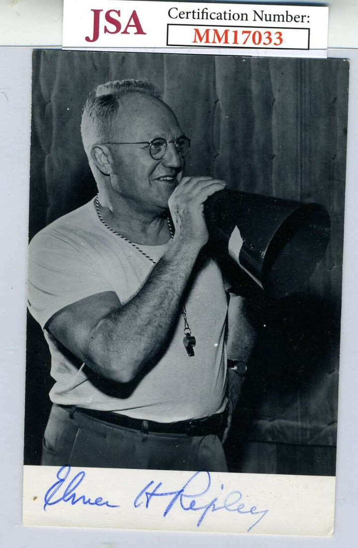 Elmer Ripley PSA DNA Coa Signed Notre Dame Photo Autograph