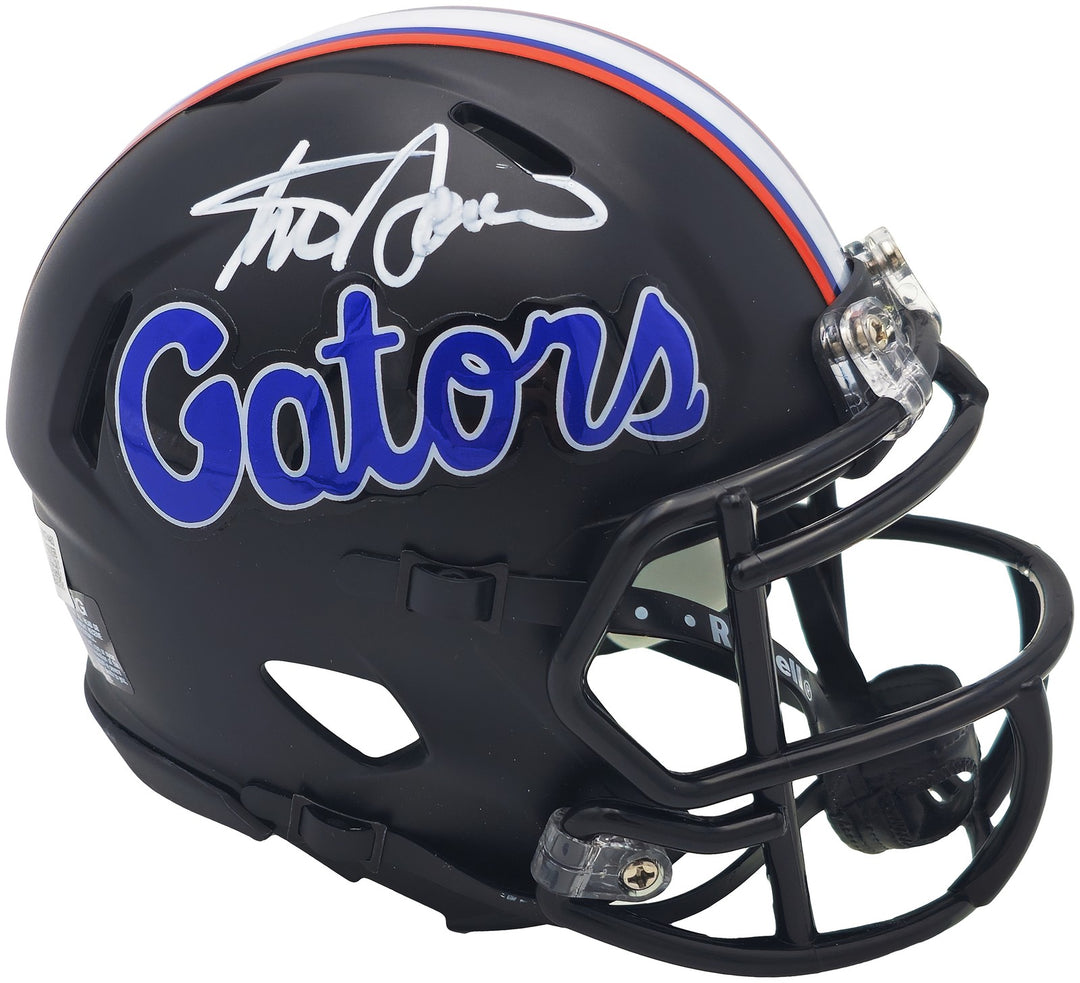 Steve Spurrier Auto Florida Gators Black 23 Alternate Speed Mini Helmet Beckett