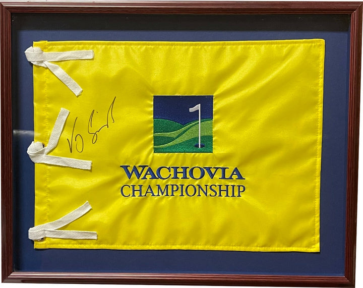 Vijay Singh signed 2005 Wachovia Championship 13x17 PGA Golf Flag– JSA