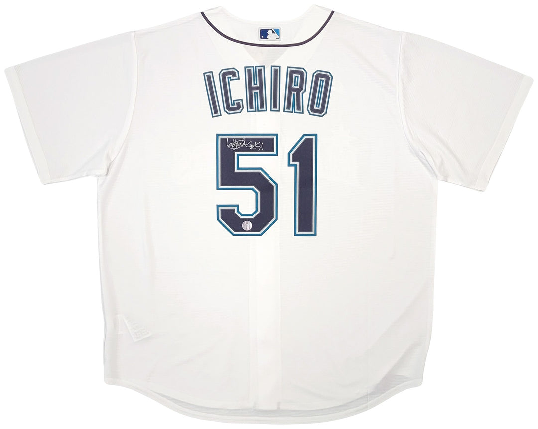 Seattle Mariners Ichiro Suzuki Signed White Nike Jersey Size XL "#51" IS Holo