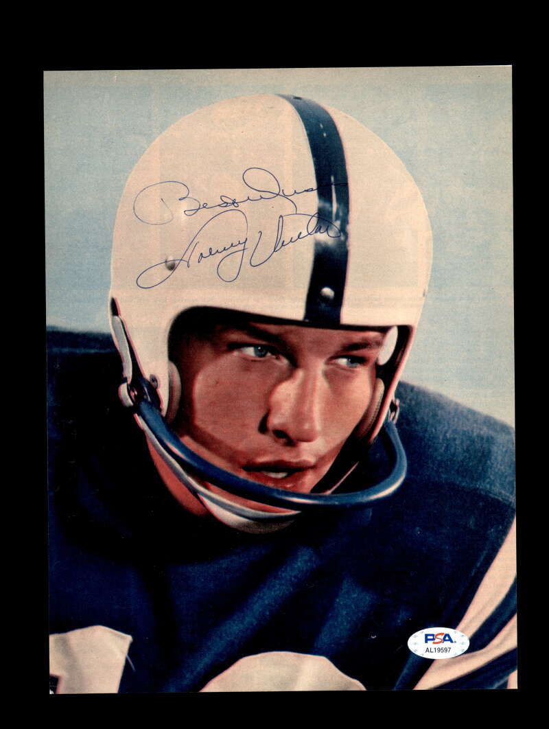 Johnny Unitas PSA DNA Signed Vintage 8x10 Autograph Photo Colts