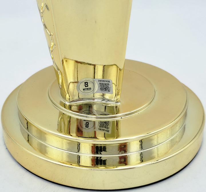 Larry Bird Auto Gold Fanatics Mini Trophy Celtics "18x Champ" Box Plaque Beckett