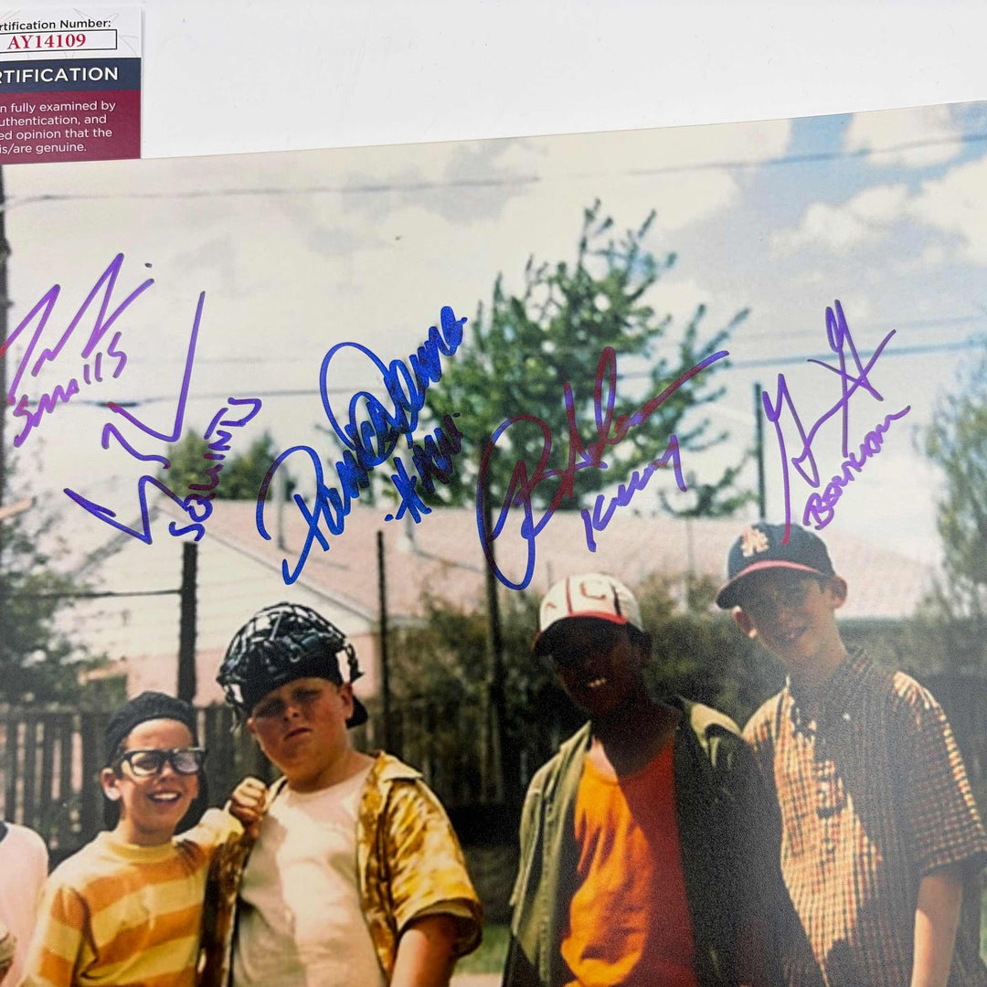 Autographed/Signed The Sandlot Movie 8x Ins Cast Member Sigs 16x20 Photo JSA COA