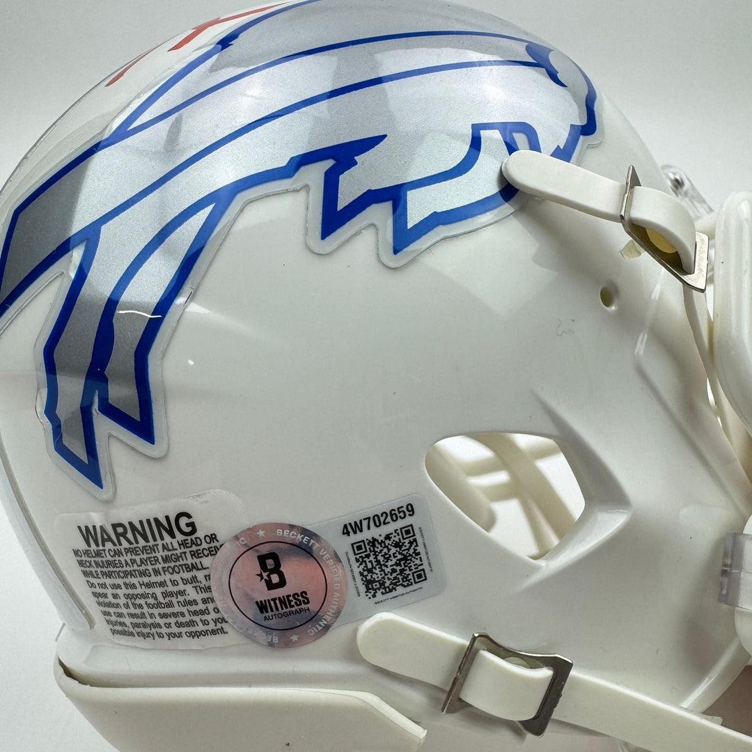 Autographed/Signed James Cook Buffalo Bills Rivals Mini Football Helmet JSA COA