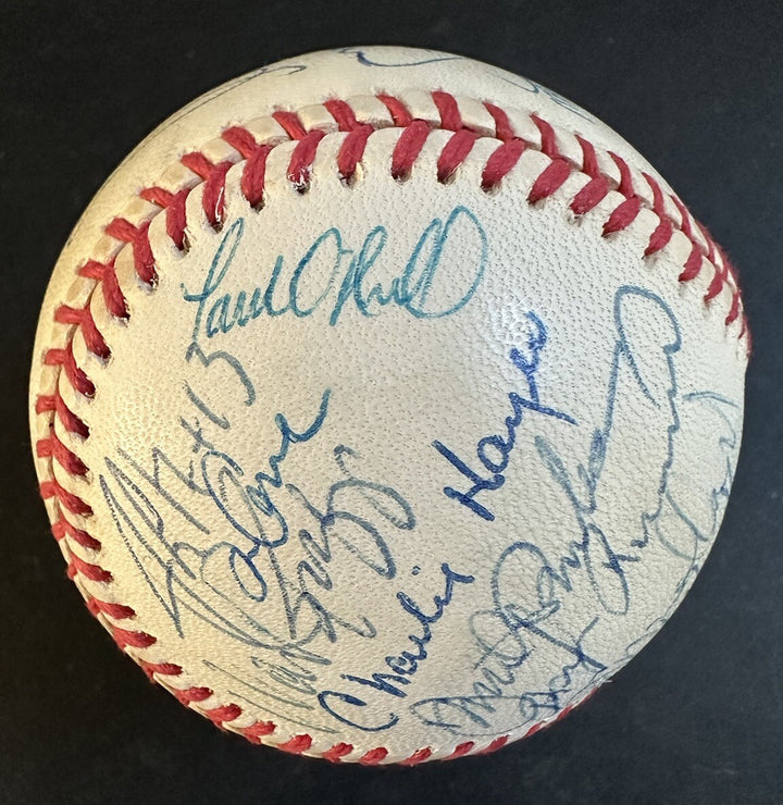 1996 Yankees World Series Team Signed Baseball Derek Jeter Rivera 33 Auto Psa