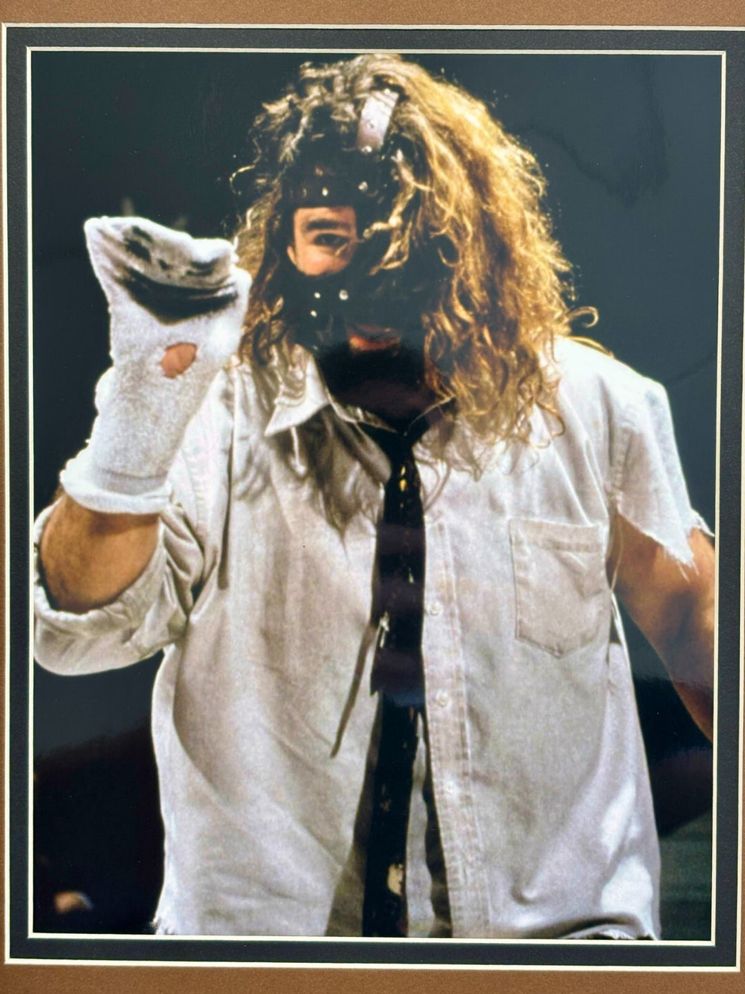 Mankind Mick Foley Autographed Mr. Socko Authentic Drawing Framed JSA WWE Signed