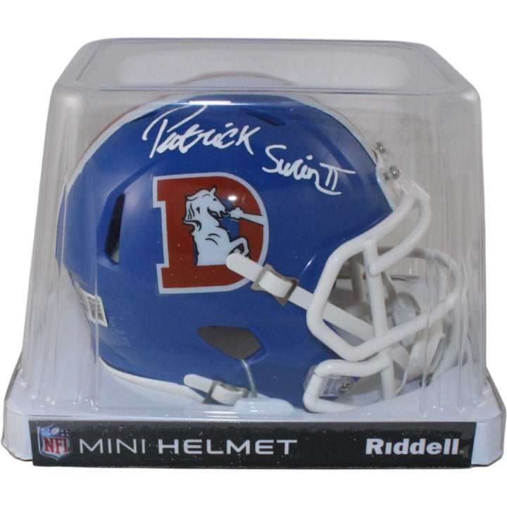 Patrick Surtain Autographed Denver Broncos TB Mini Helmet Beckett Witness 54654