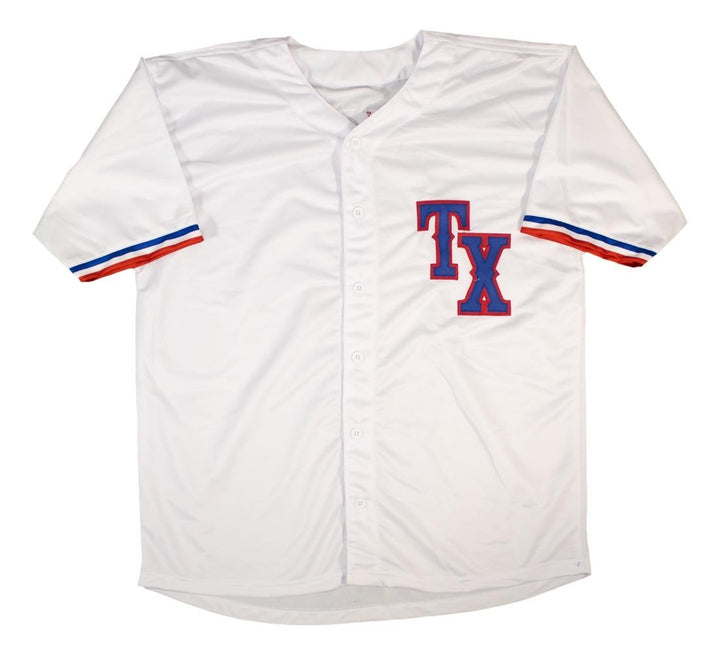 Josh Jung Texas Signed White Baseball Jersey BAS