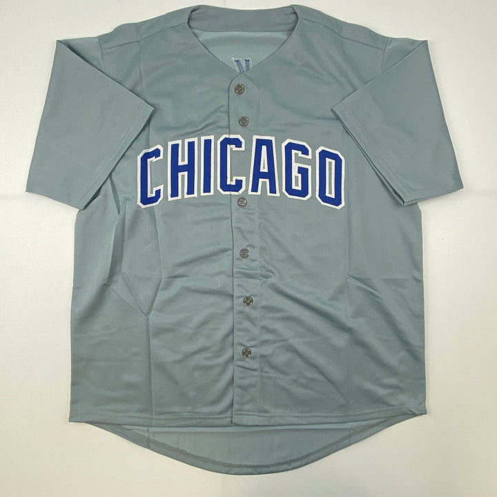 Autographed/Signed Bill Buckner Chicago Grey Baseball Jersey JSA COA Auto