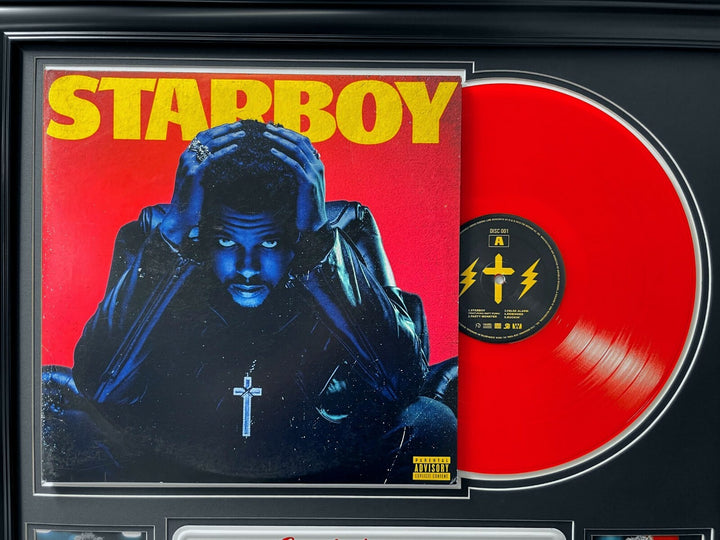 The Weeknd Autographed StarBoy Album Framed Collage PSA/DNA COA Signed Blinding