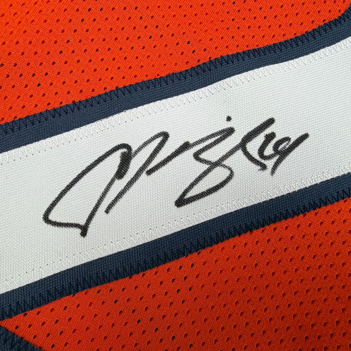 Autographed/Signed Champ Bailey Denver Orange Football Jersey Beckett COA