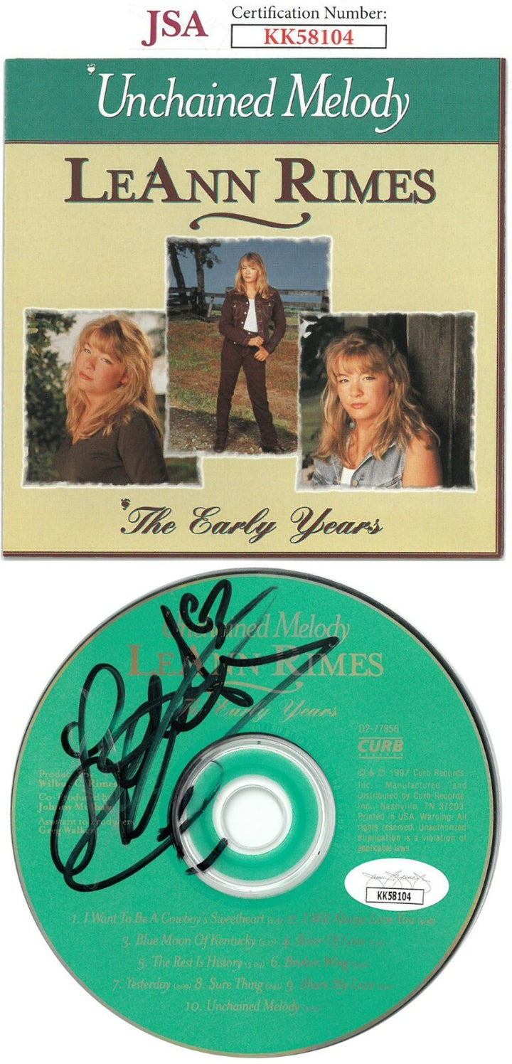 LeAnn Rimes signed Unchained Melody The Early Years Album CD Cover with CD- JSA