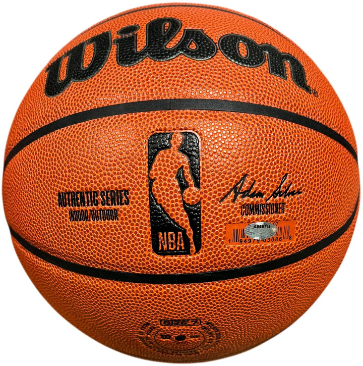Charlie Scott signed Wilson NBA I/O Basketball HOF 2018-Schwartz Holo  (Celtics)