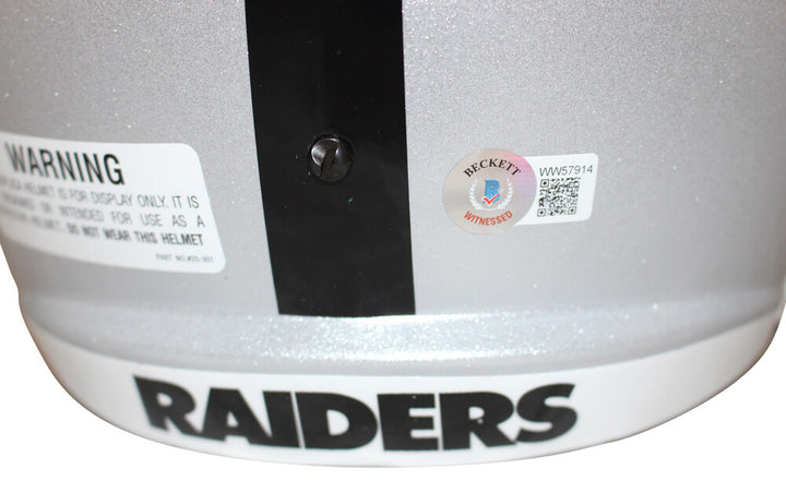 Davante Adams Autographed Las Vegas Raiders F/S Speed Helmet Beckett 36487
