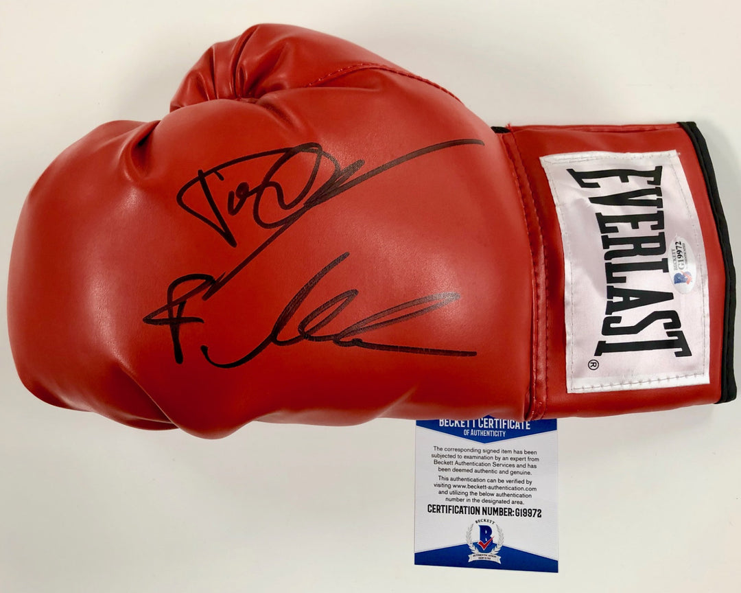 DOLPH LUNDGREN~FLORIAN MUNTEANU Drago/Creed signed Boxing Glove ~Beckett BAS COA