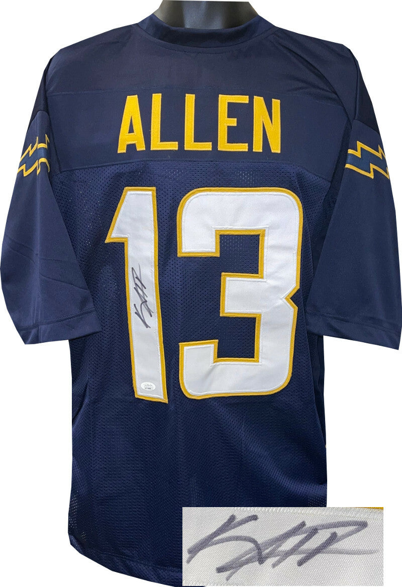 Keenan Allen signed Navy Custom Stitched Pro Style FB Jersey XL- JSA Witnessed
