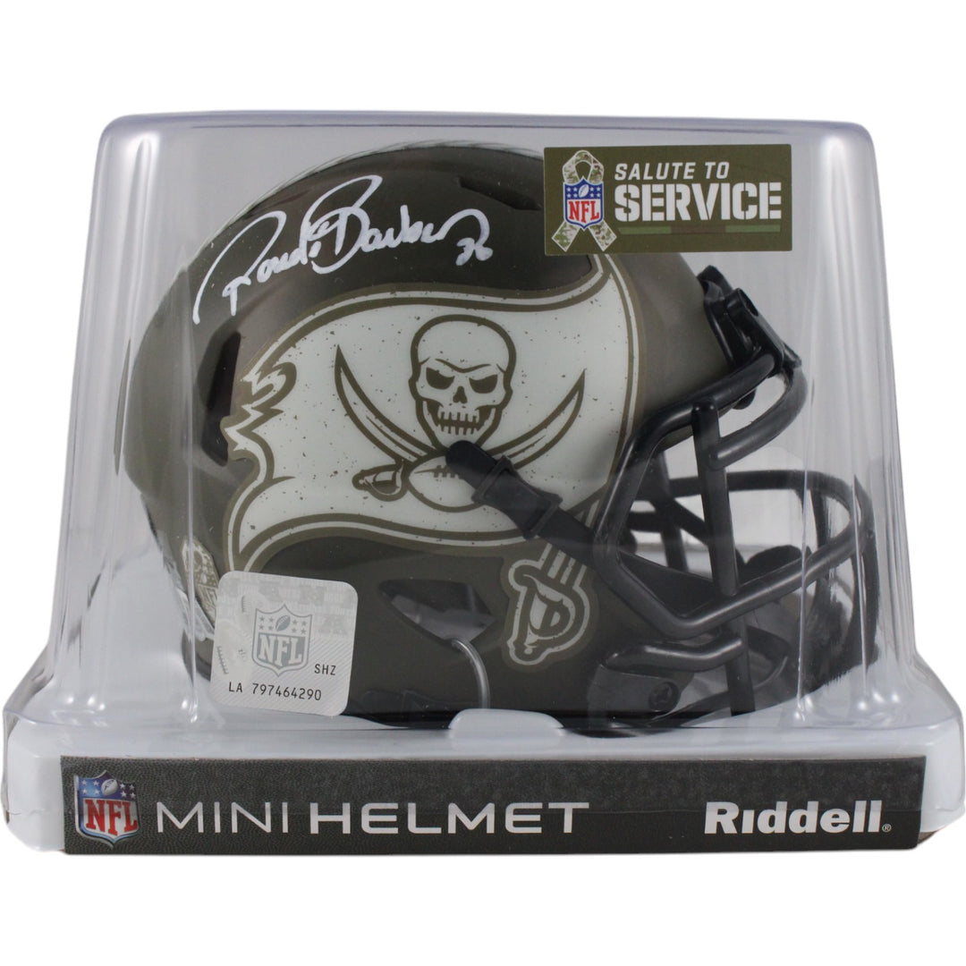 Ronde Barber Autographed Tampa Bay Buccaneers 23 STS Mini Helmet Beckett 49216