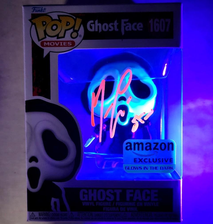 Matthew Lillard signed "Stu" Ghost Face GITD Funko Pop! 1607 auto ~ Beckett BAS