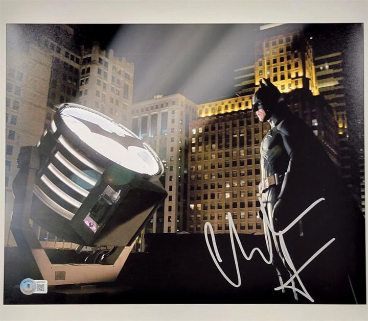 Christian Bale signed Batman The Dark Knight 11x14 photo (C) ~ BAS Beckett