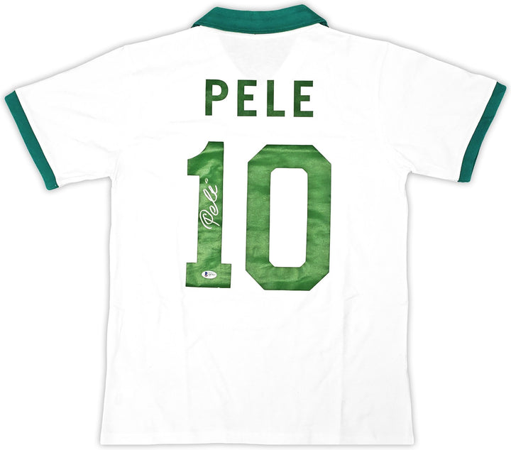 New York Cosmos Pele Autographed Signed White Jersey Beckett BAS