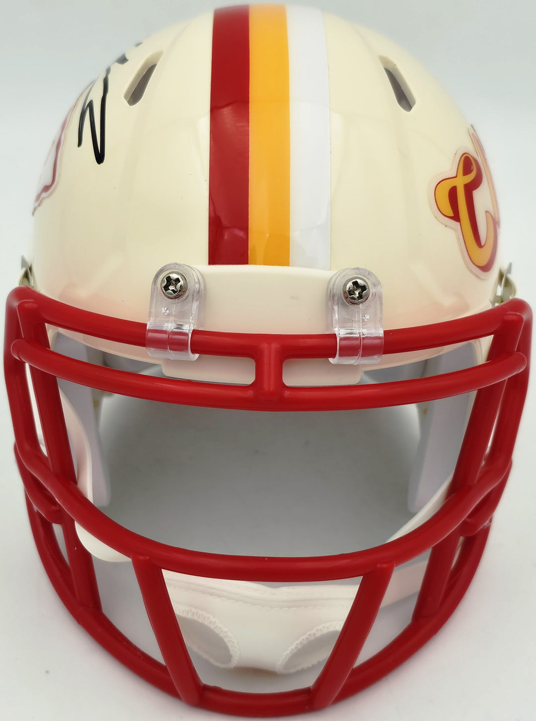 Kenneth Walker III Signed Chiefs Cream Retro Speed Mini Helmet Beckett Witness