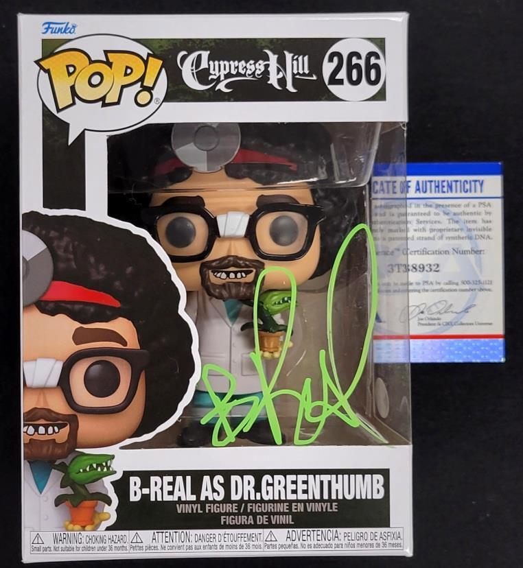 B-Real signed Cypress Hill Greenthumb Funko Pop! figure autograph (B) ~ PSA/DNA