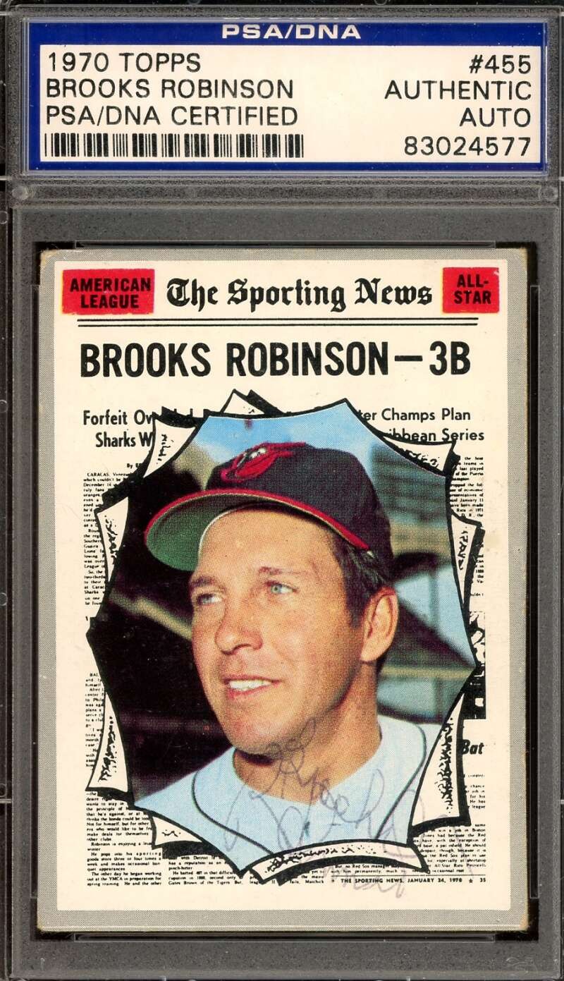 Brooks Robinson PSA DNA Vintage Signed 1970 Topps All Star Autograph
