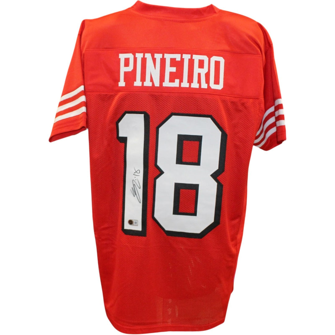 Eddie Pineiro Autographed Pro Style Sz XL Red Jersey Beckett Witness 57256