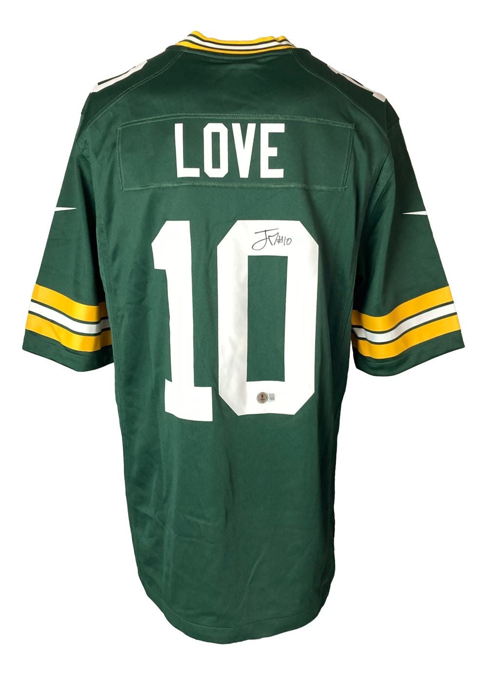 Jordan Love Signed Green Bay Packers Green Nike Game Replica Jersey BAS ITP