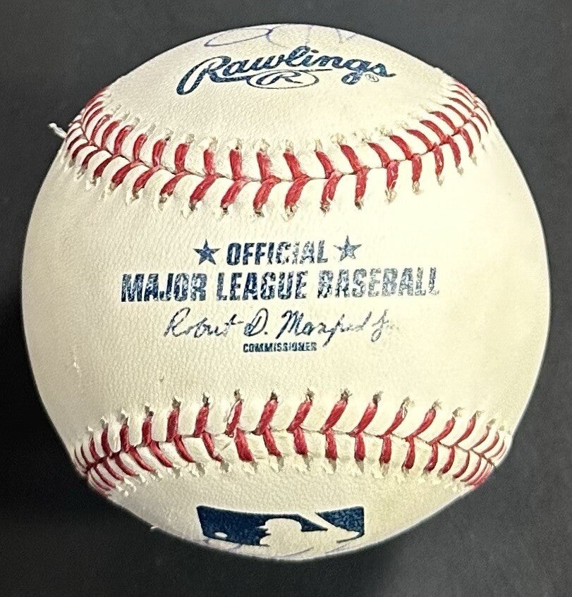 Albert Pujols Signed Official MLB Baseball LA Angels Scioscia 4 Auto PSA LOA