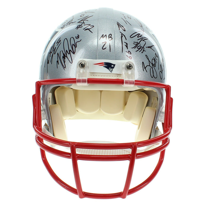 2015-16 New England Patriots Team Signed Helmet JSA COA Tom Brady Gronkowski +33