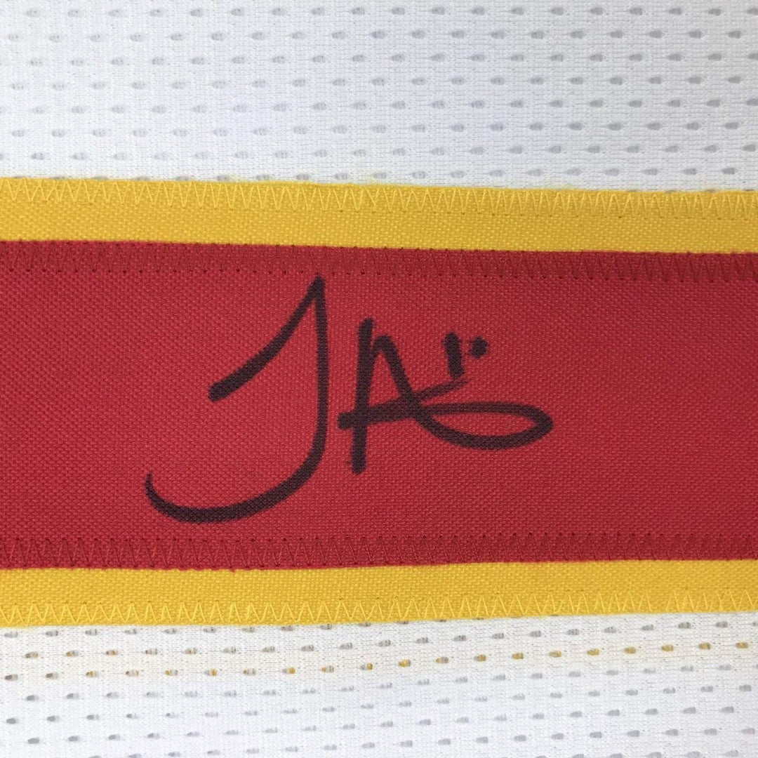Autographed/Signed TYREEK HILL Kansas City White Football Jersey JSA COA Auto