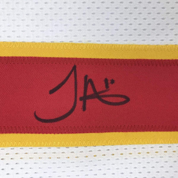 Autographed/Signed TYREEK HILL Kansas City White Football Jersey JSA COA Auto