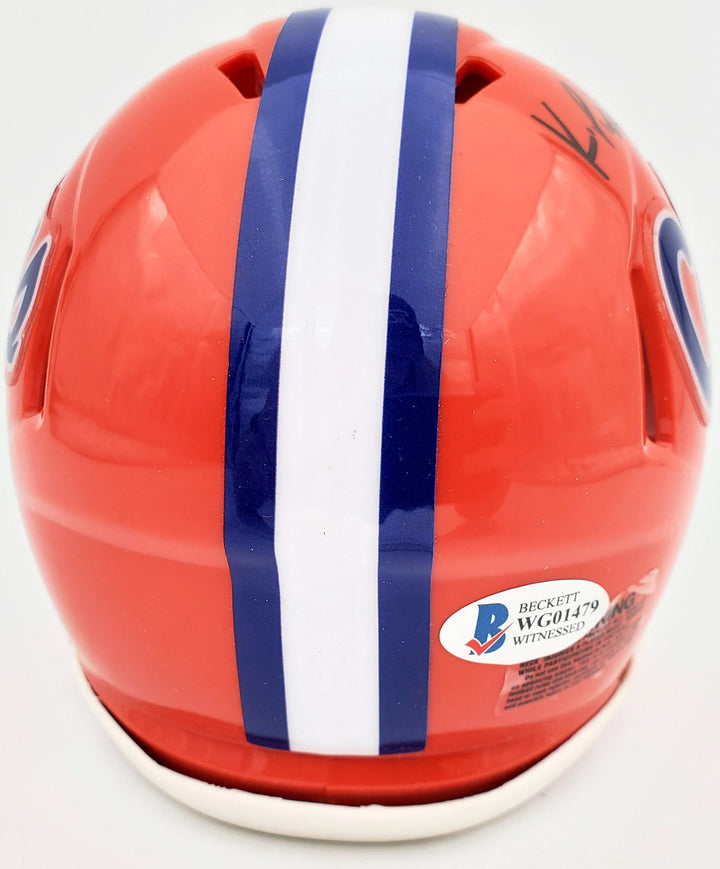 Kyle Pitts Autographed Signed Florida Gators Orange Speed Mini Helmet Beckett