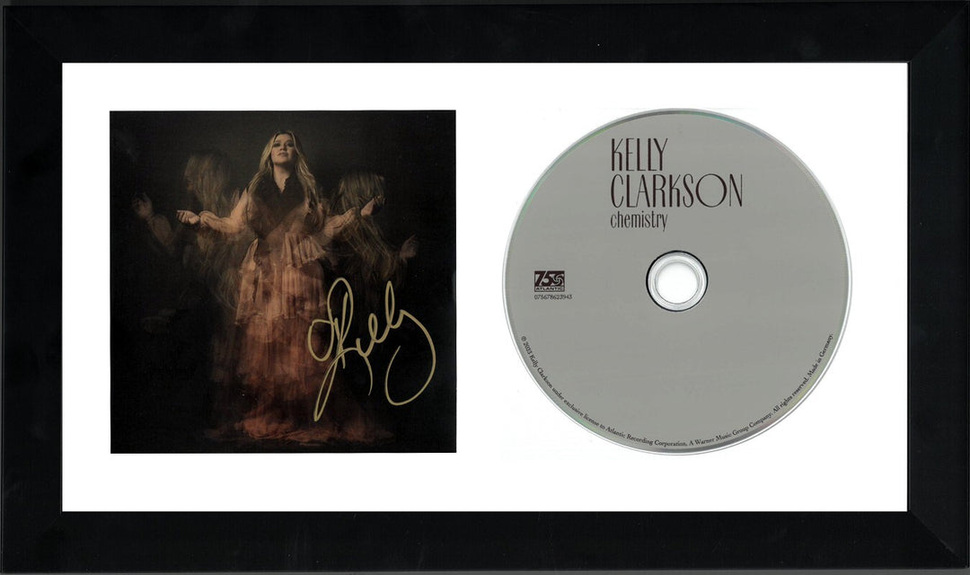 Kelly Clarkson signed 2023 Chemistry 4.75x4.75 Art Card w/ Album/CD Framed