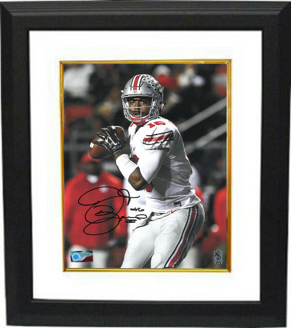 JT Barrett signed Ohio State Buckeyes 11x14 Photo Framed #16 - Barrett Auth Holo