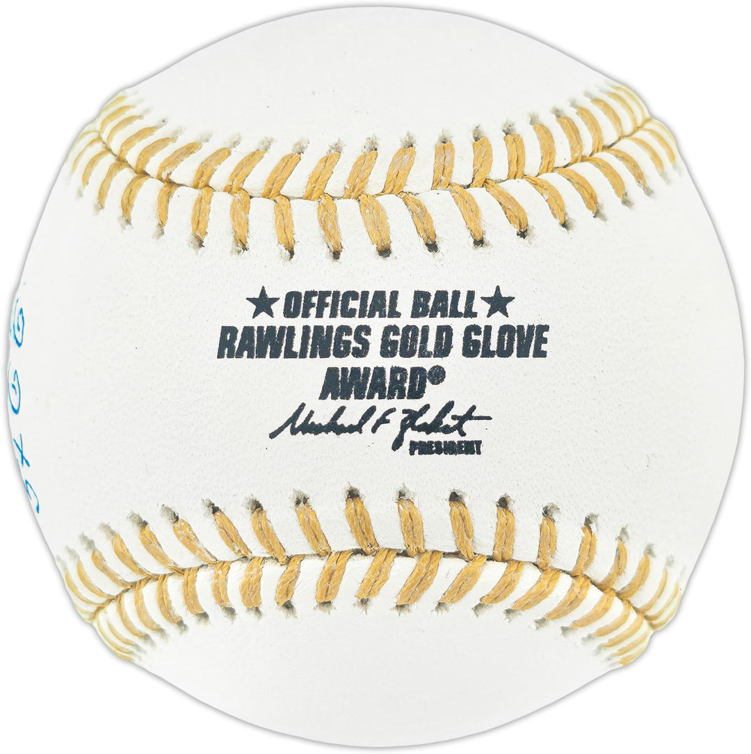 Dave Concepcion Auto Official Gold Glove Baseball Reds "5x GG" Smudge Beckett
