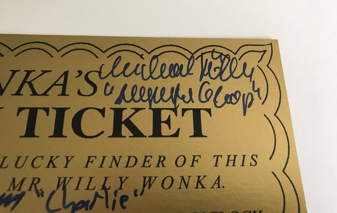 Willy Wonka All Kids x5 Signed Framed Golden Ticket JSA COA Autograph Movie Cast