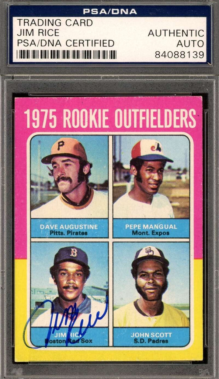 Jim Rice PSA DNA Signed 1975 Topps Rookie Autograph