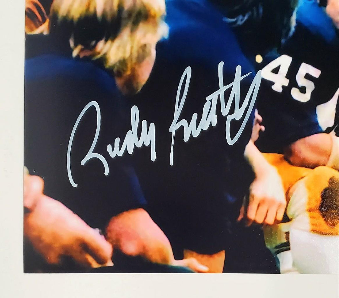 Rudy Ruettiger signed 8x10 photo Notre Dame white ~ Beckett BAS Witness Holo